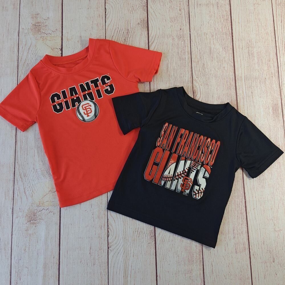 Pair of MLB San Francisco Giants Athletic Tees sz 2T